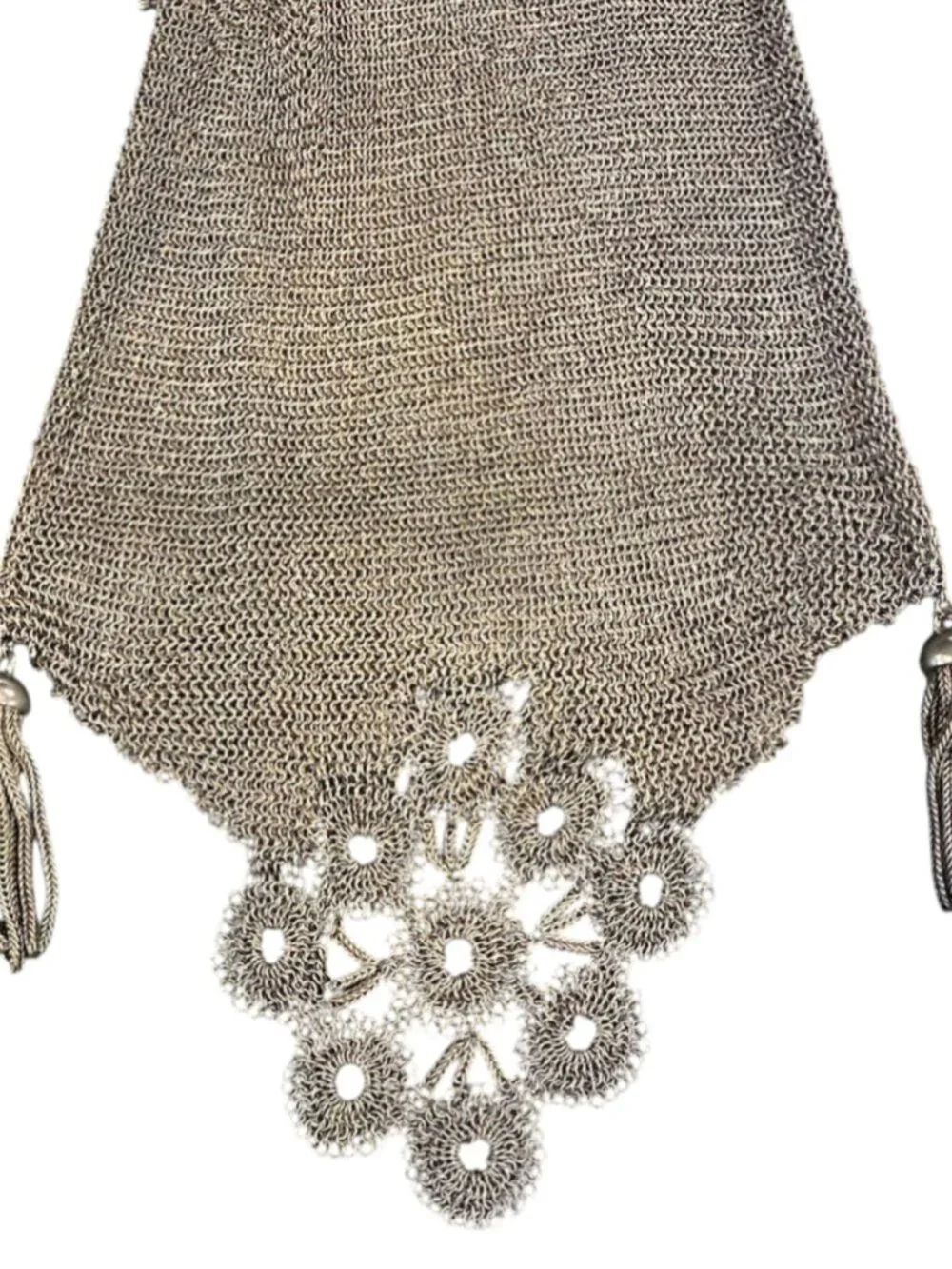 Antique 1900-1920s Sterling Silver Mesh Evening Bag